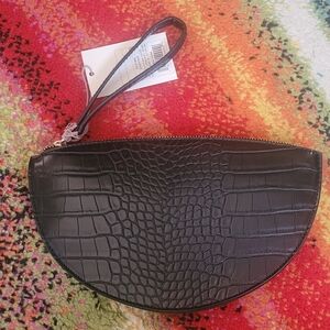 A New Day Black Textured Clutch